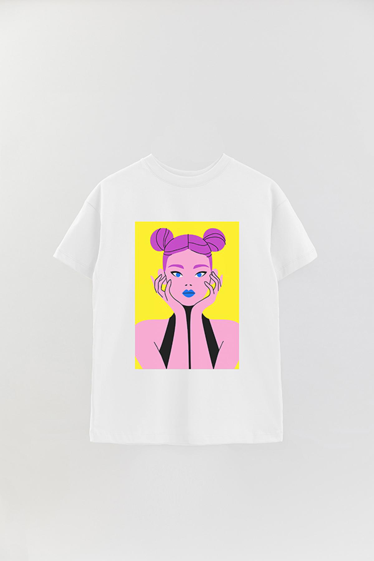 REMERA OVER ESTAMPADA W TRENDY FASHION 1