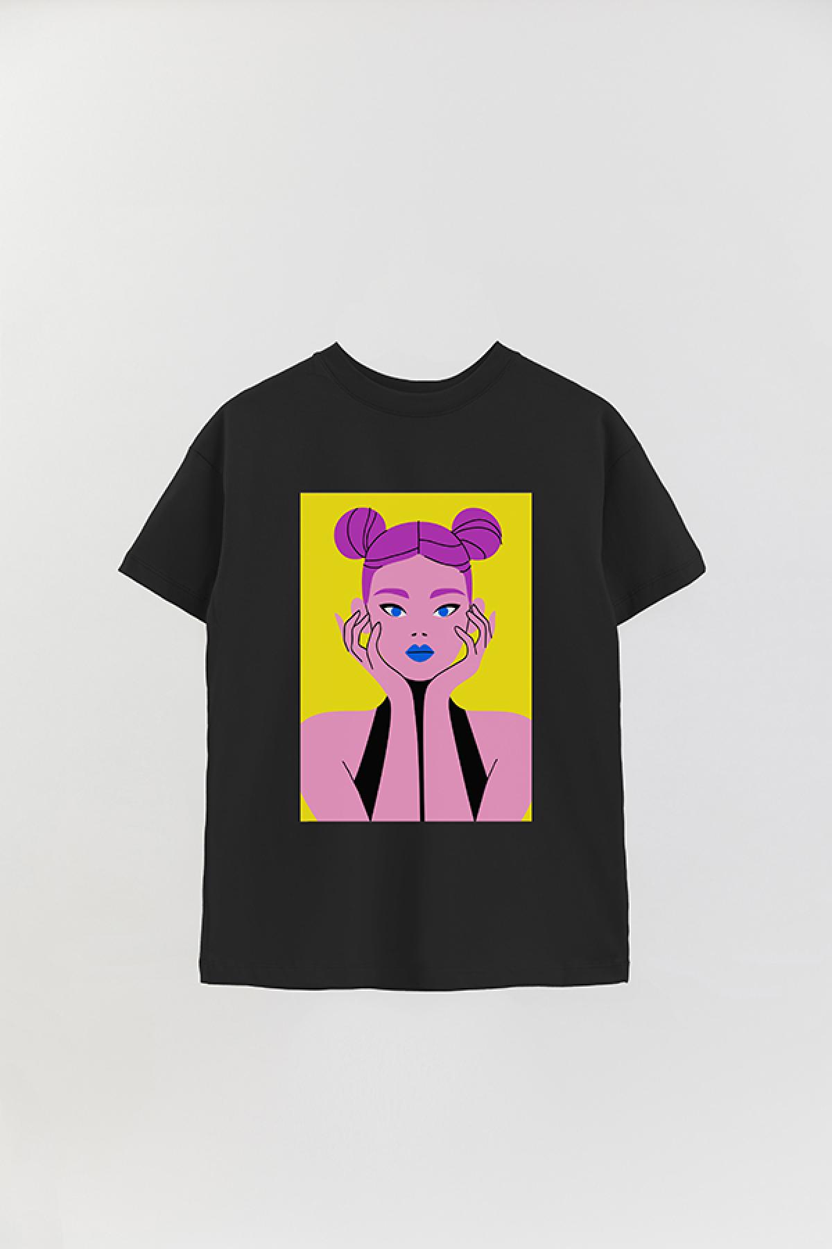 REMERA OVER ESTAMPADA W TRENDY FASHION 1