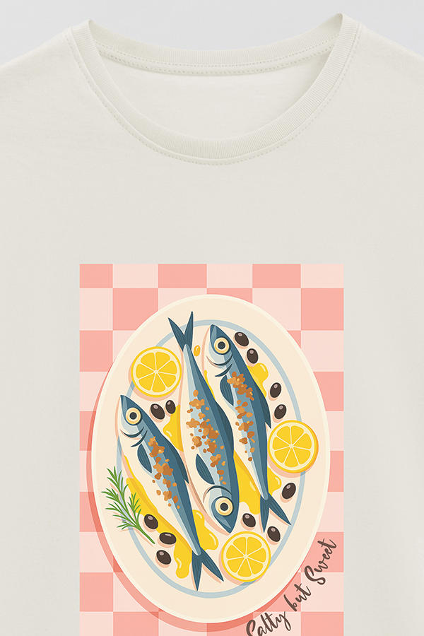 REMERA BASICA ESTAMPADA SALTY BUT SWEET