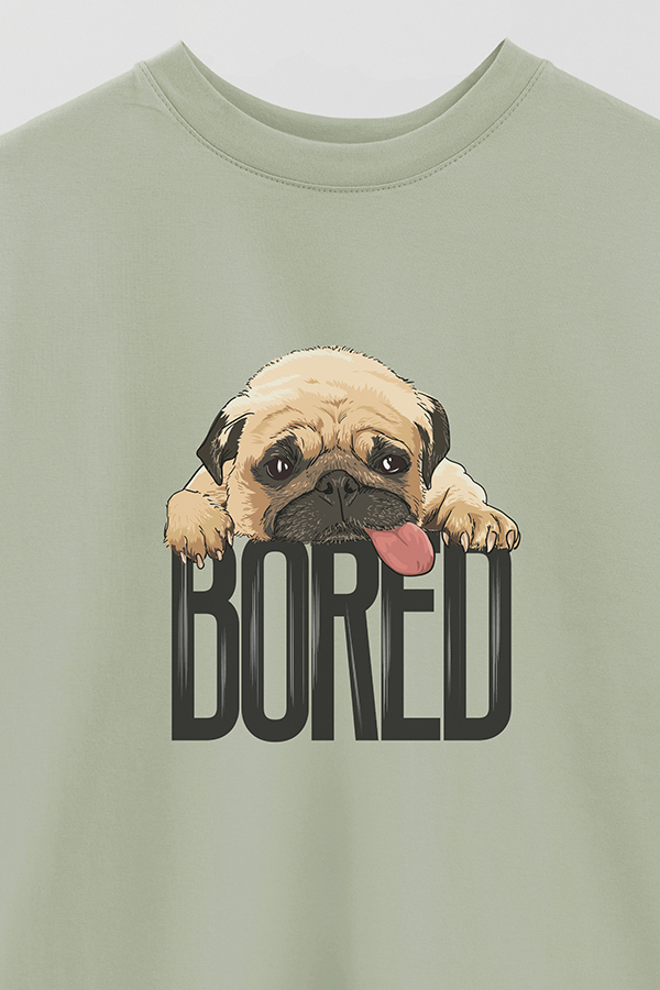 REMERA OVER ESTAMPADA DOG BORED