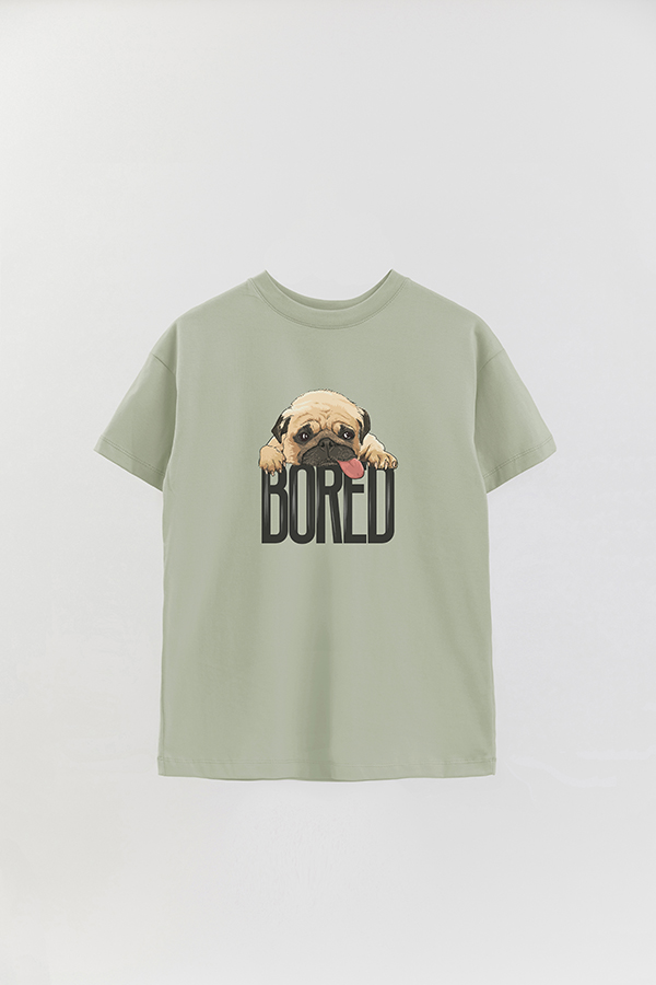 REMERA OVER ESTAMPADA DOG BORED