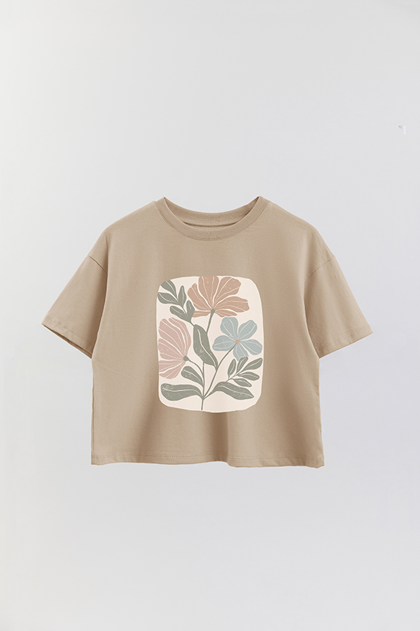 REMERA CROP ESTAMPADA ART 162