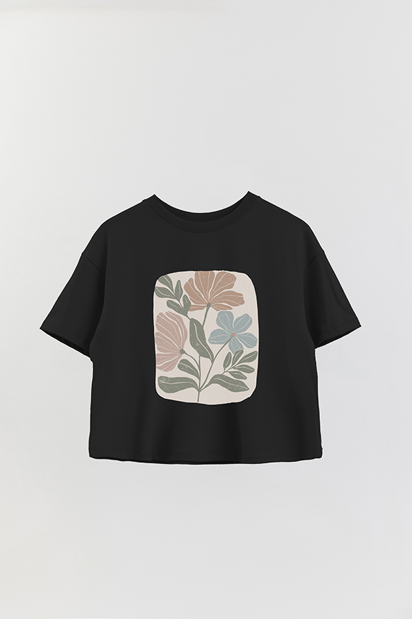 REMERA CROP ESTAMPADA ART 162