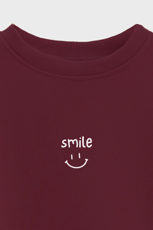 BUZO CROP ESTAMPADO MNM SMILE