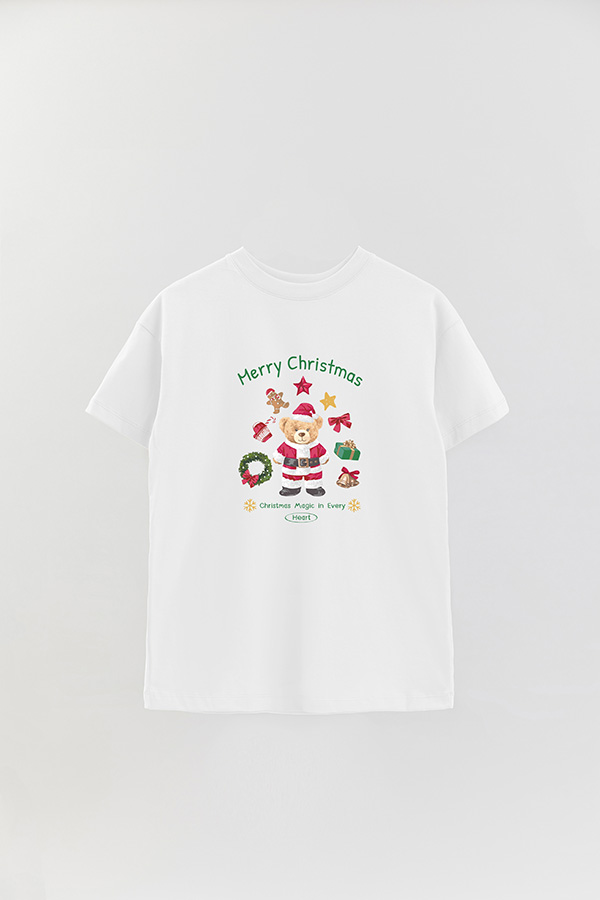 REMERA OVER ESTAMPADA TEDDY XMAS 1