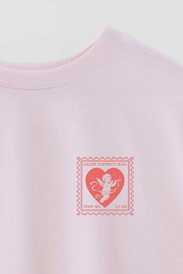 REMERA CROP ESTAMPADA VALENTINE STAMP 16