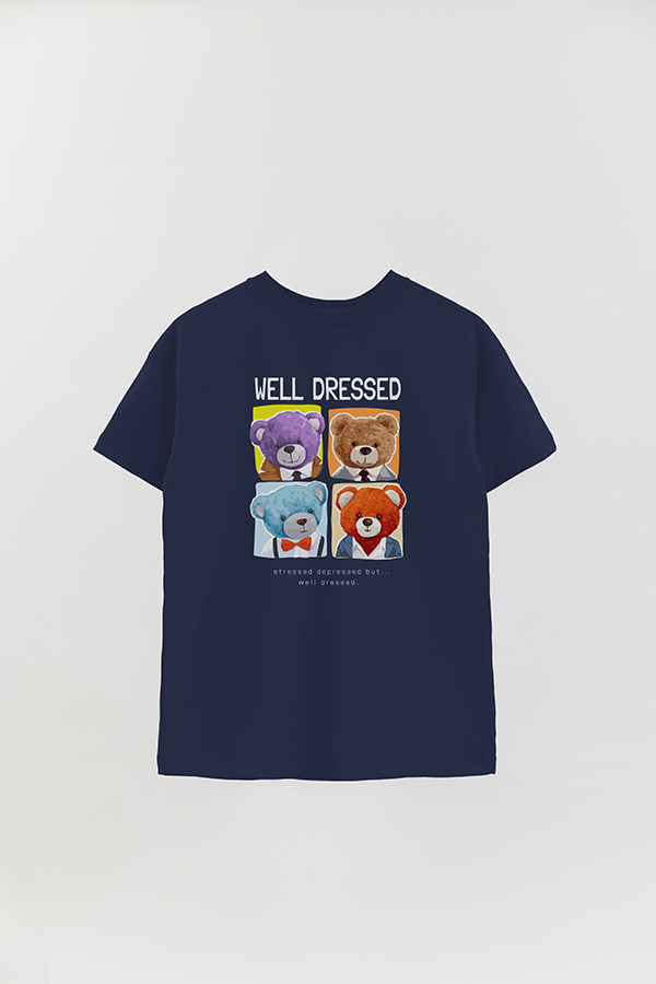 REMERA OVER ESTAMPADA UNISEX TEDDY WELL DRESSED