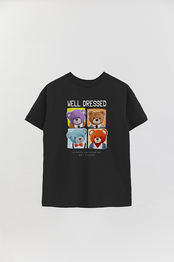 REMERA OVER ESTAMPADA UNISEX TEDDY WELL DRESSED