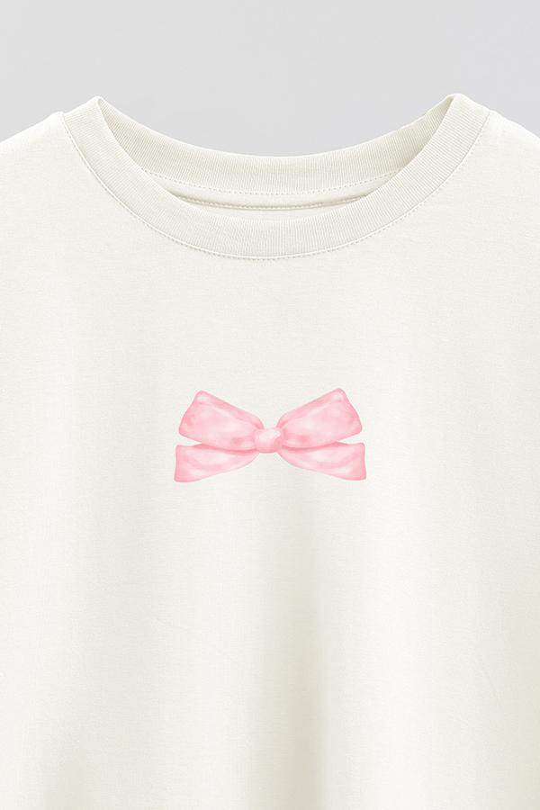 REMERA CROP ESTAMPADA COQUETTE RIBBON BOW 7