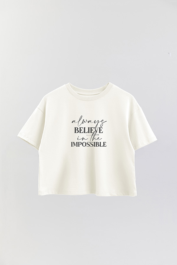 REMERA CROP ESTAMPADA BL BE YOU