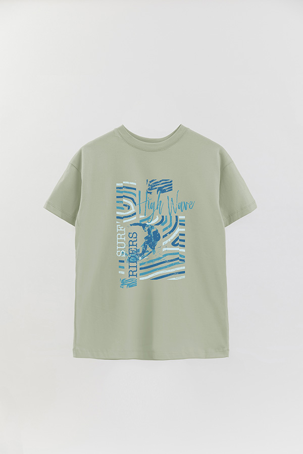 REMERA OVER ESTAMPADA HIGH WAVE SURF