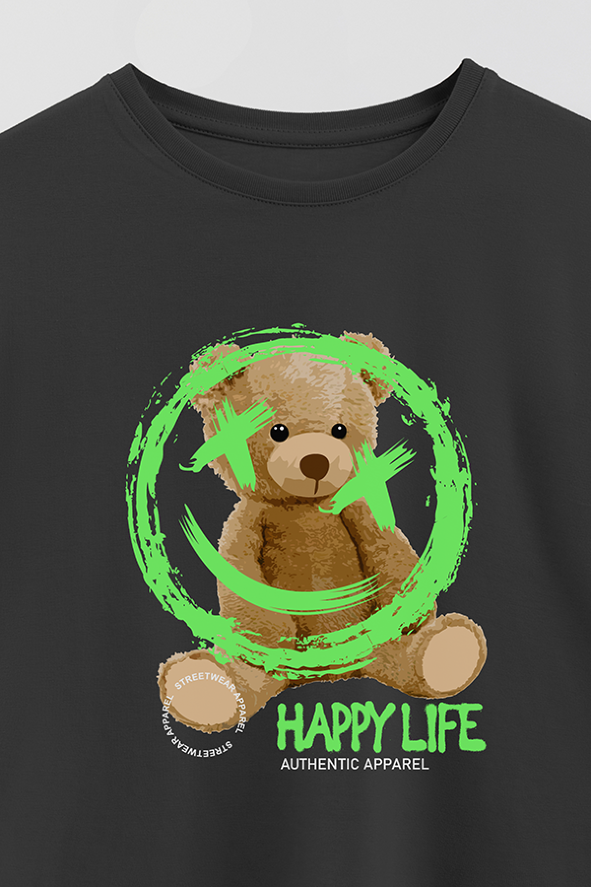REMERA BOY OVER TEDDY HAPPY LIFE