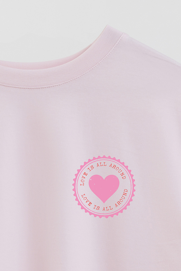 REMERA CROP ESTAMPADA VALENTINE STAMP 5