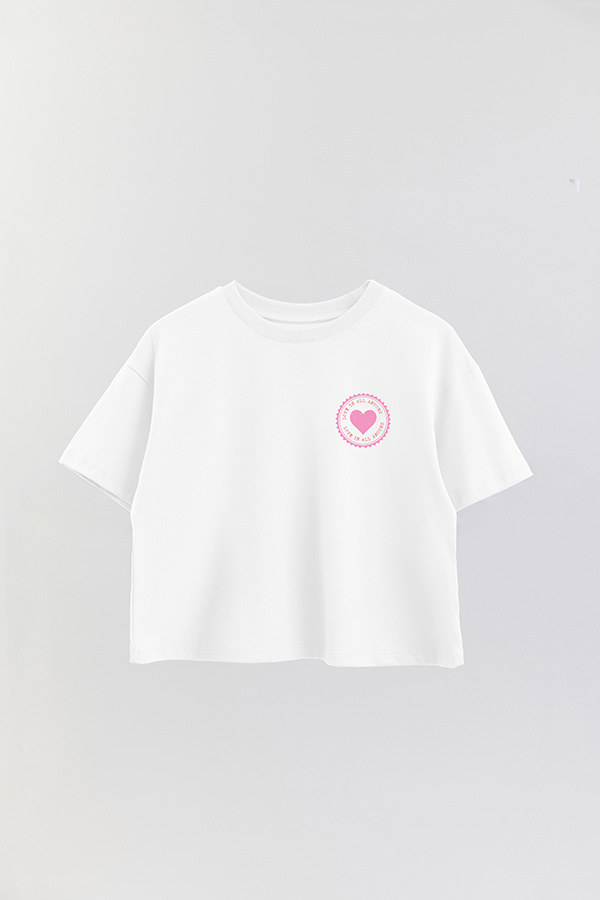REMERA CROP ESTAMPADA VALENTINE STAMP 5