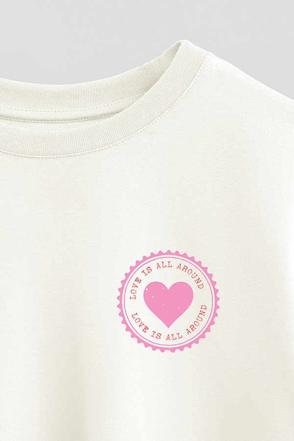 REMERA CROP ESTAMPADA VALENTINE STAMP 5