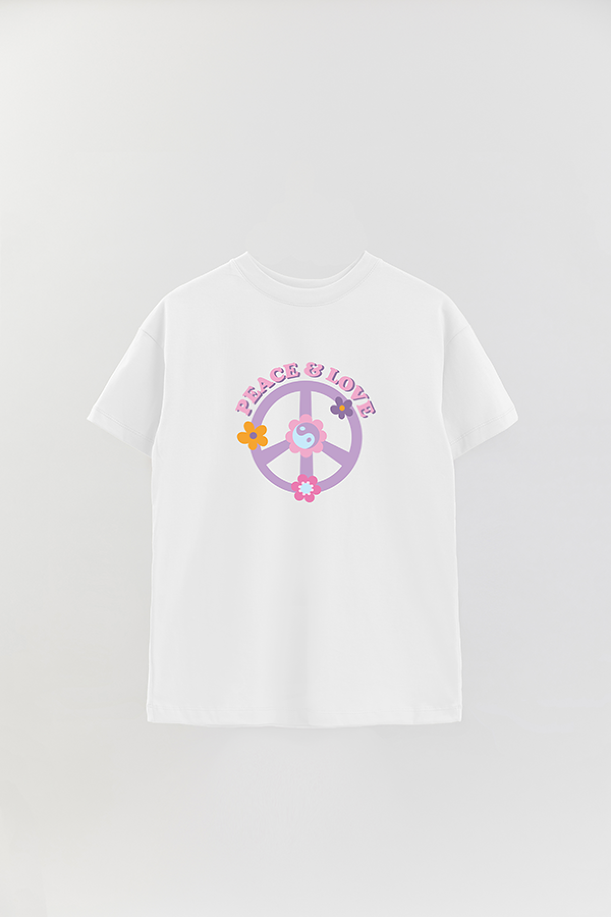 REMERA OVER ESTAMPADA LV2 PEACE AND LOVE