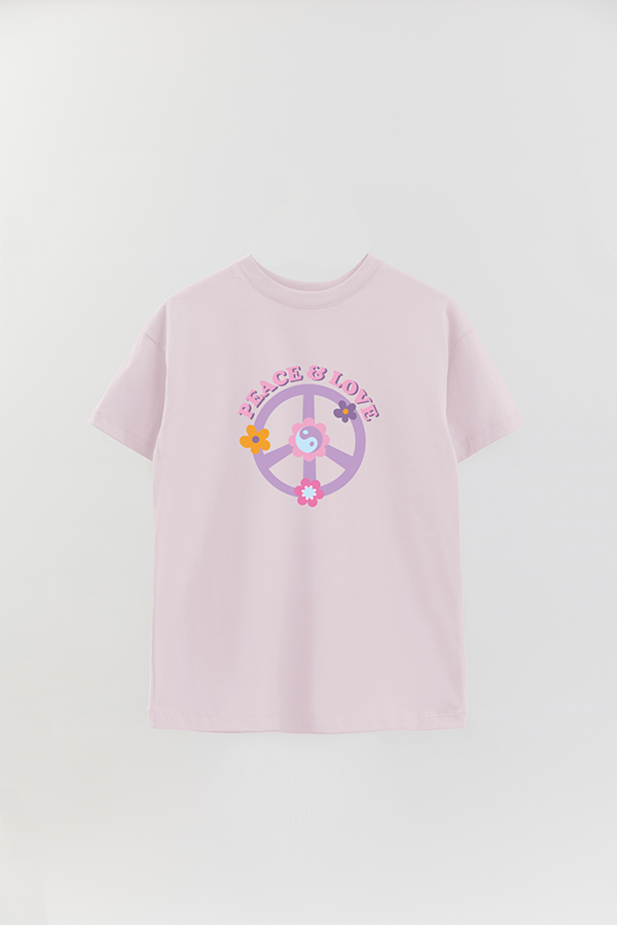 REMERA OVER ESTAMPADA LV2 PEACE AND LOVE