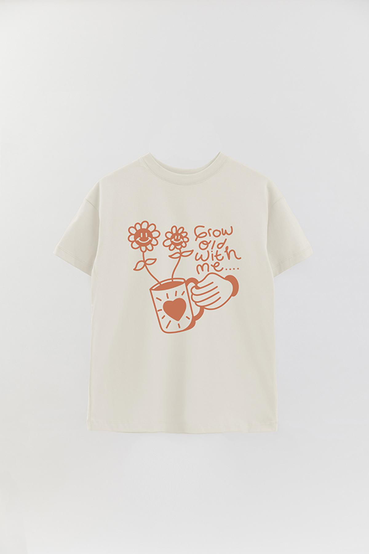 REMERA OVER ESTAMPADA GR GROW OLD WITH ME