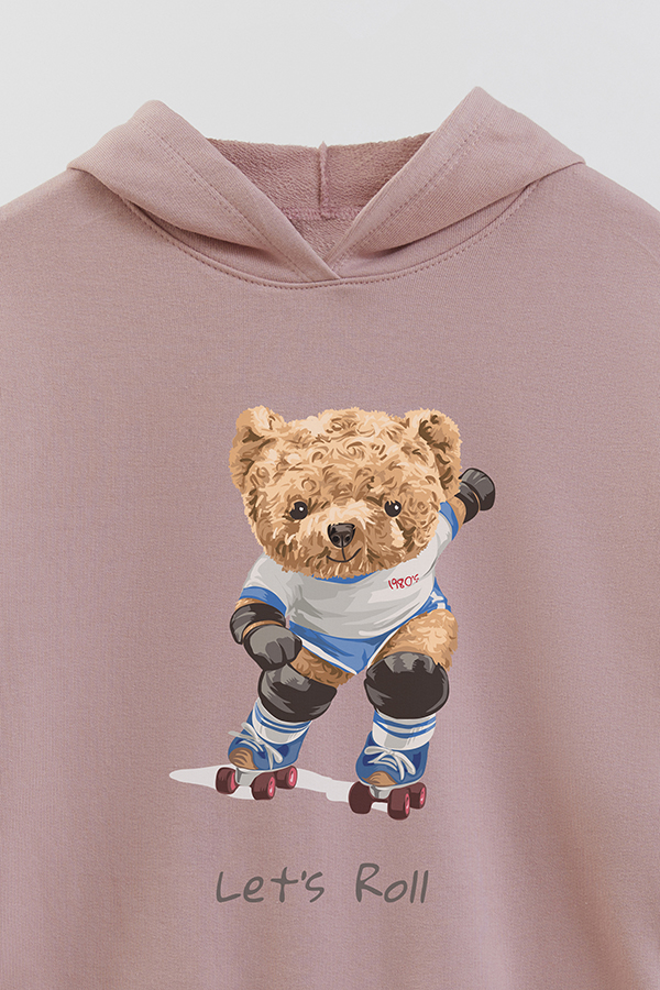 HOODIE RUSTICO BOY TEDDY LET'S ROLL