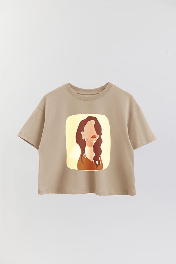 REMERA CROP ESTAMPADA ART  77