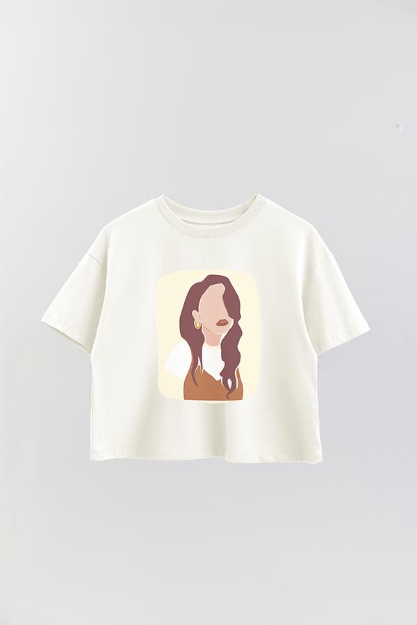 REMERA CROP ESTAMPADA ART  77