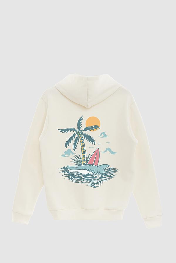 HOODIE ESTAMPADO SHARK SURFING ISLAND