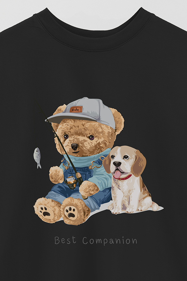 REMERA OVER ESTAMPADA UNISEX TEDDY THE BEST