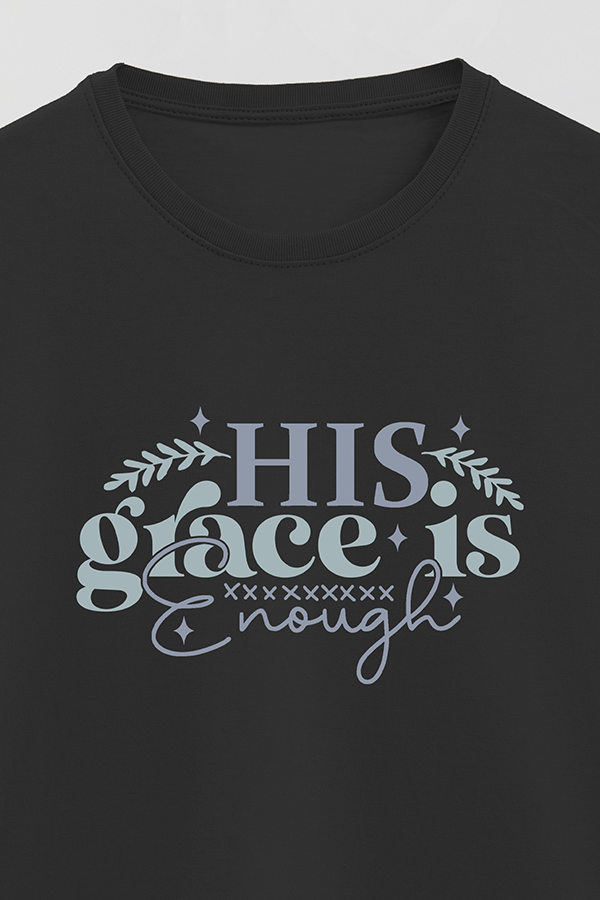 REMERA BASICA UNISEX VRS HIS GRACE IS ENOUGH