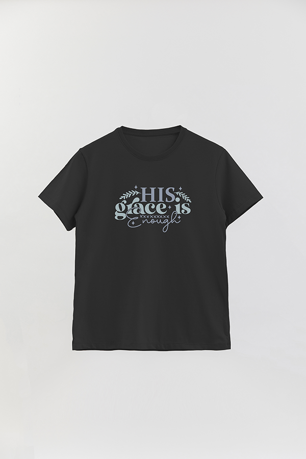 REMERA BASICA UNISEX VRS HIS GRACE IS ENOUGH