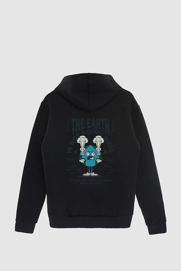 HOODIE ESTAMPADO CARTOON ILLUSTRATION THE EARTH