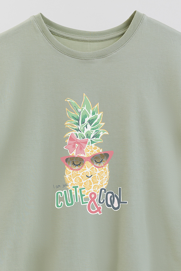 REMERA GIRL OVER CUTE AND COOL