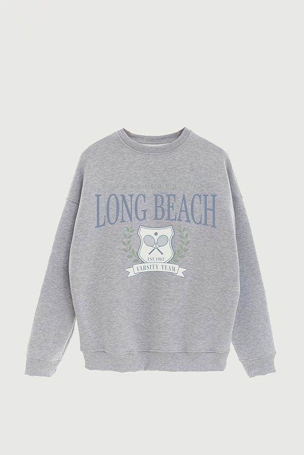 BUZO CREWNECK ESTAMPADO VARSITY LONG BEACH