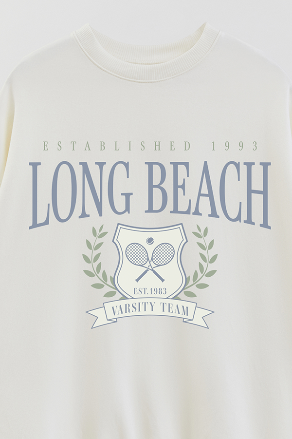 BUZO CREWNECK ESTAMPADO VARSITY LONG BEACH