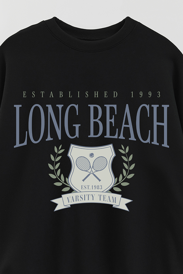 BUZO CREWNECK ESTAMPADO VARSITY LONG BEACH