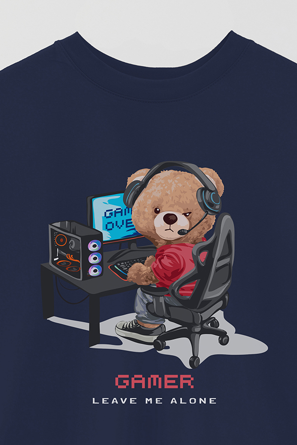 REMERA OVER ESTAMPADA UNISEX TEDDY GAMER