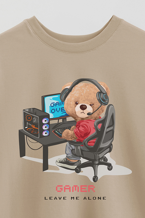 REMERA OVER ESTAMPADA UNISEX TEDDY GAMER