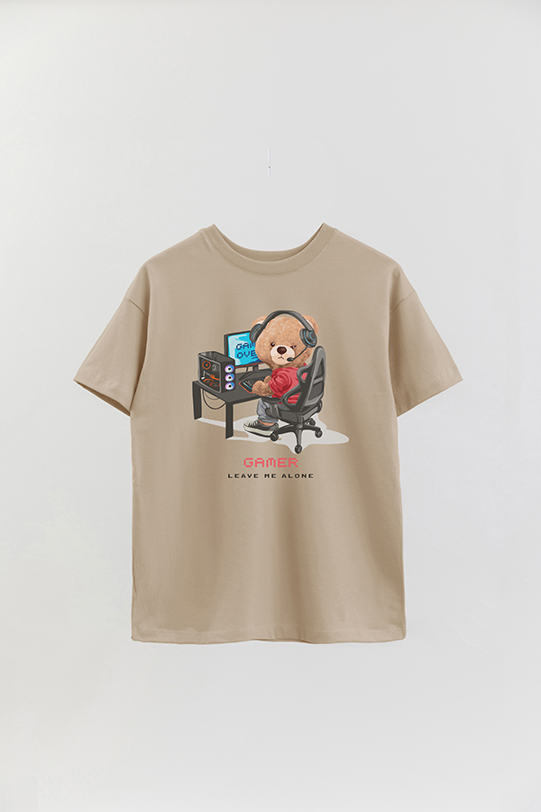 REMERA OVER ESTAMPADA UNISEX TEDDY GAMER