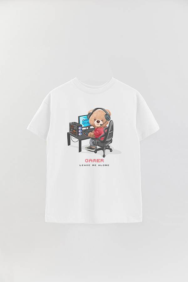 REMERA OVER ESTAMPADA UNISEX TEDDY GAMER