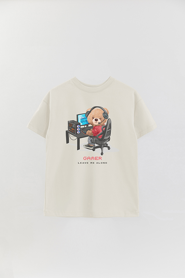 REMERA OVER ESTAMPADA UNISEX TEDDY GAMER