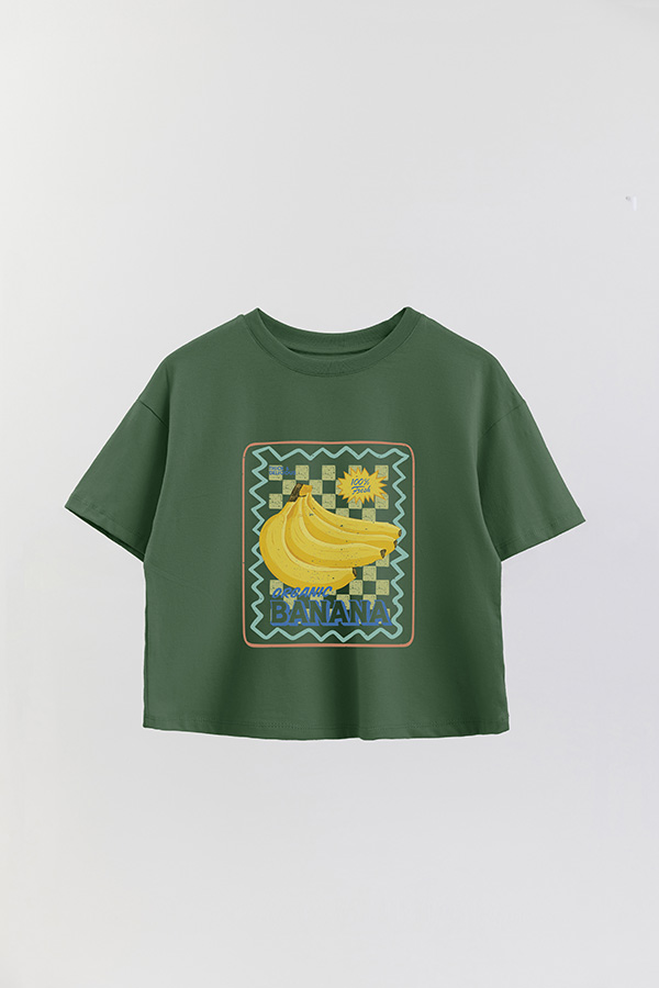 REMERA CROP ESTAMPADA FRSP ORGANIC BANANA
