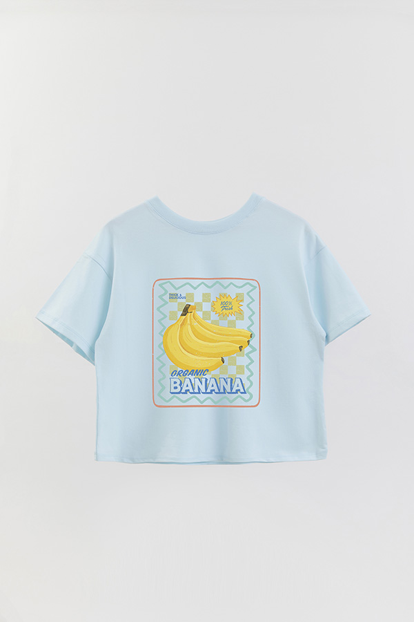 REMERA CROP ESTAMPADA FRSP ORGANIC BANANA