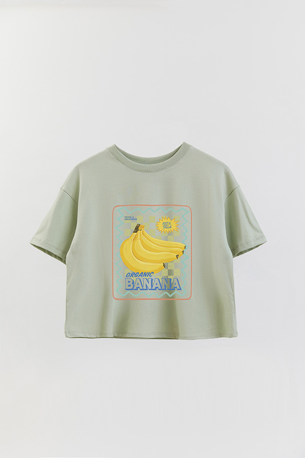 REMERA CROP ESTAMPADA FRSP ORGANIC BANANA