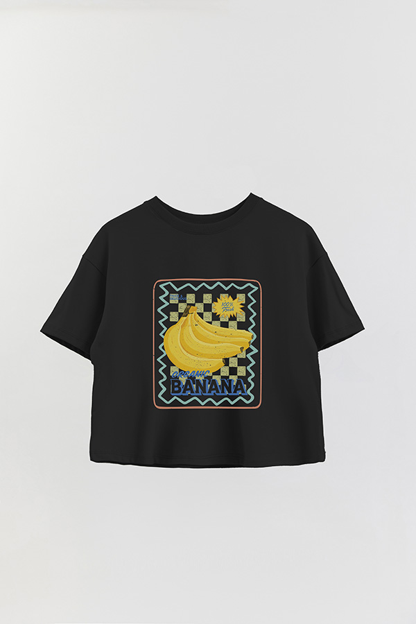 REMERA CROP ESTAMPADA FRSP ORGANIC BANANA