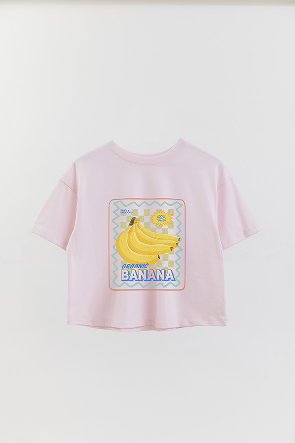 REMERA CROP ESTAMPADA FRSP ORGANIC BANANA