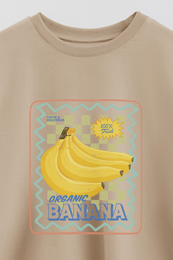 REMERA CROP ESTAMPADA FRSP ORGANIC BANANA