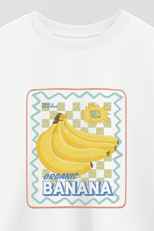 REMERA CROP ESTAMPADA FRSP ORGANIC BANANA