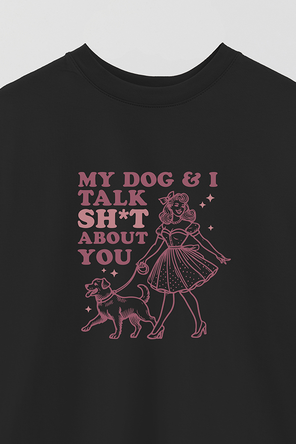 REMERA OVER ESTAMPADA DOG MY DOG AND I