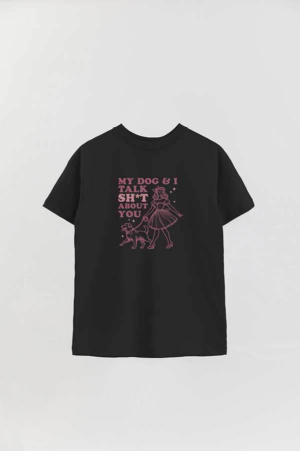 REMERA OVER ESTAMPADA DOG MY DOG AND I