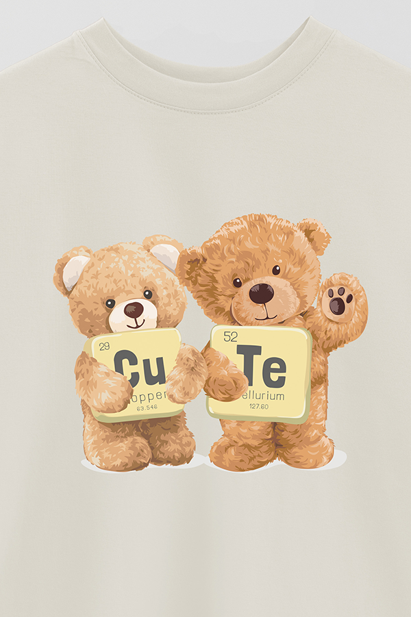 REMERA OVER ESTAMPADA UNISEX TEDDY CUTE