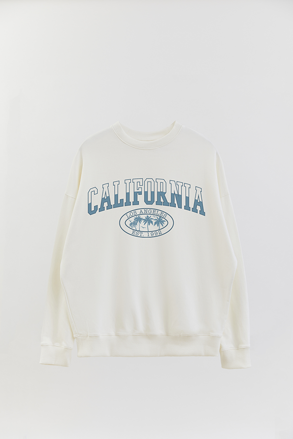 BUZO CREWNECK ESTAMPADO VARSITY CALIFORNIA LA